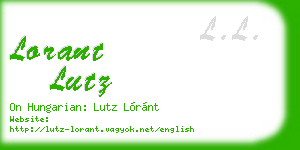 lorant lutz business card