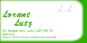 lorant lutz business card